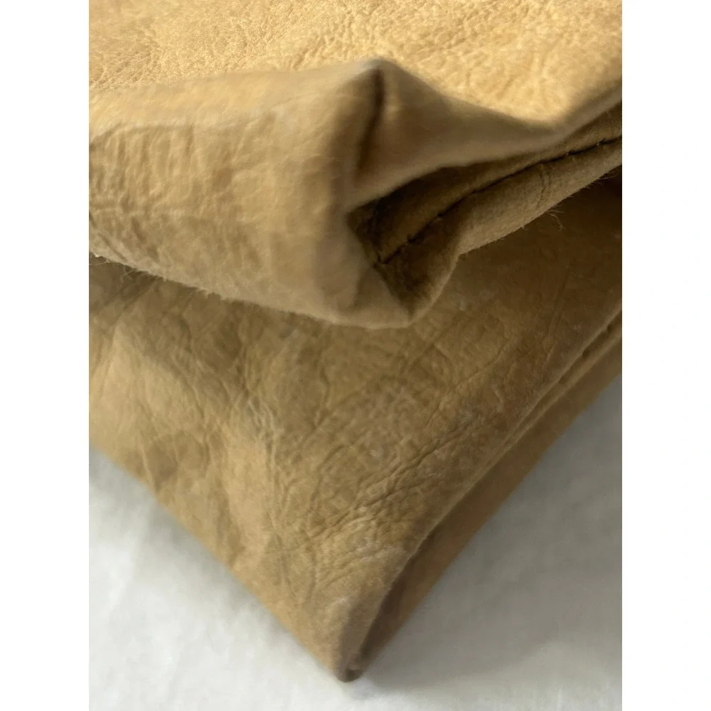 Trader Joe's Washable Paper Lunch Bag Tan Brown Reusable Eco-Friendly Tote#973